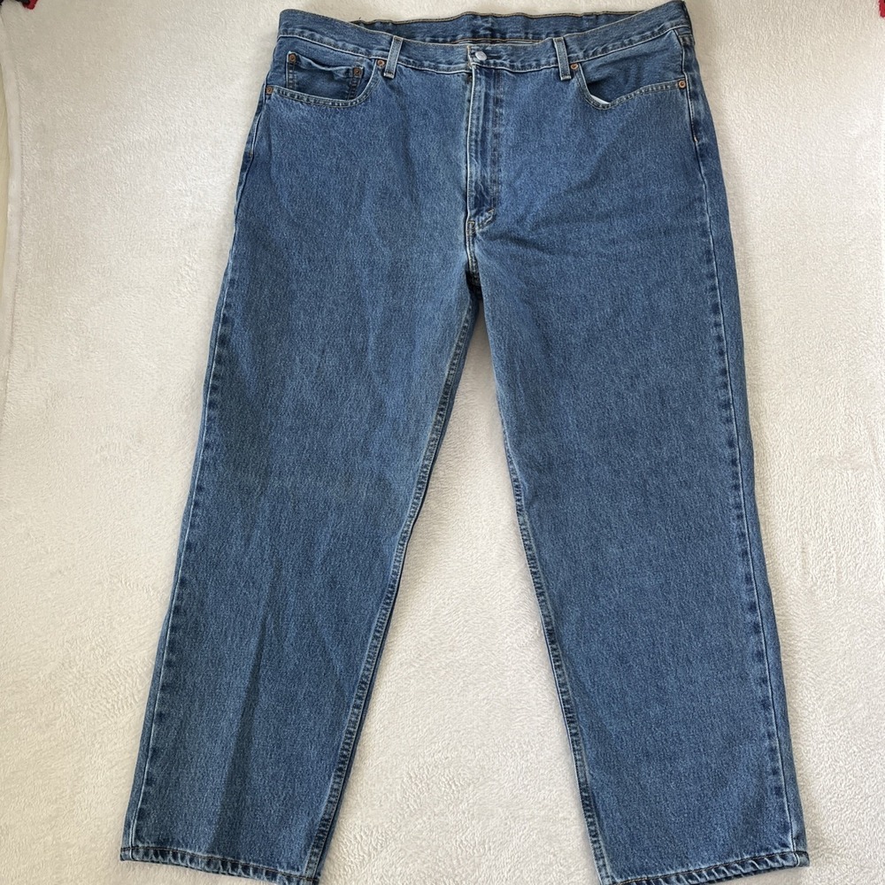 Levis 550 Relaxed Fit Jeans Men's 44x30 Med Blue Denim 100% Cotton EUC